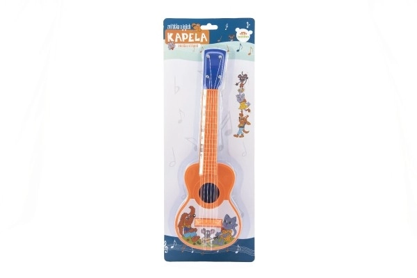 Ukulélé en plastique avec animaux 40 cm avec médiator