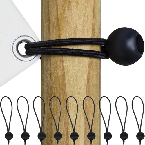 Ensemble d'attaches élastiques avec boule pour abris - 10 pièces