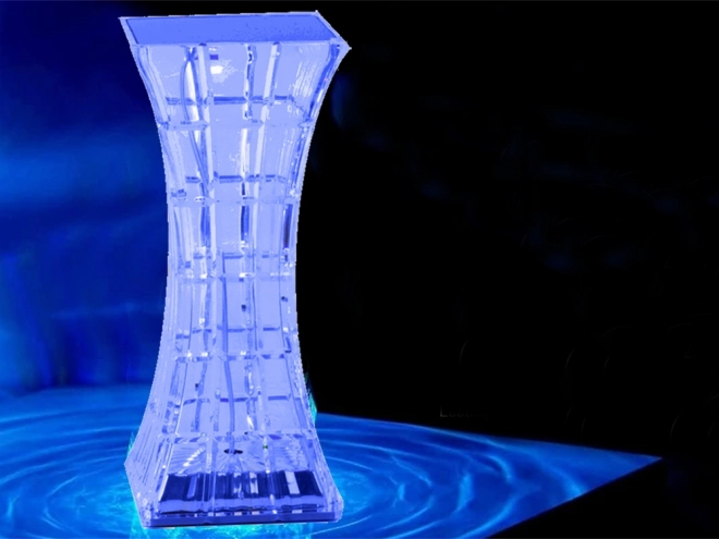 Lampe de chevet en cristal avec LED RGB et télécommande