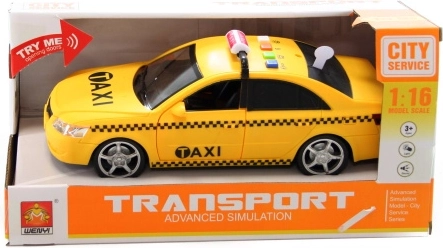 Taxi en plastique à piles avec lumières et sons