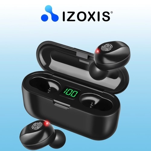 Écouteurs sans fil Bluetooth - Noir + batterie externe