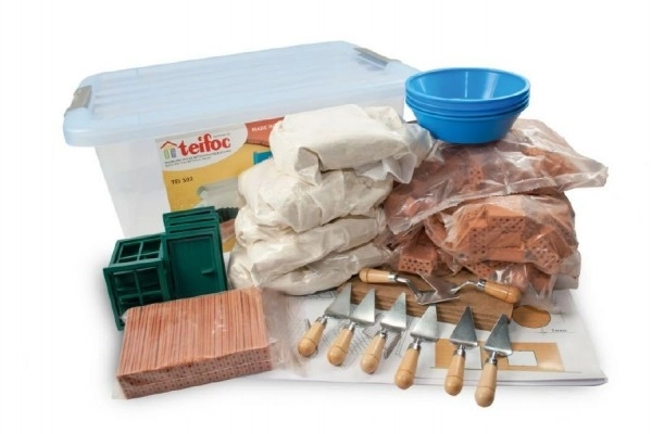 Ensemble d'école Teifoc 320pcs dans une boîte en plastique avec poignées 39x19x29cm