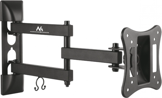 support mural universel pour TV et moniteur 13–27" noir, max 15 kg, VESA 100×100
