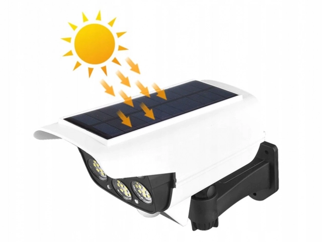 Lumière solaire avec détecteur de mouvement et fausse caméra