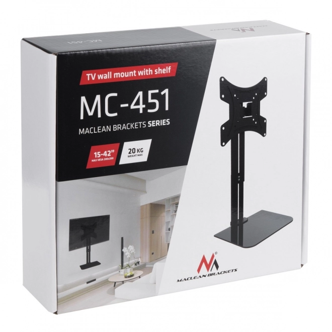 Support mural TV avec étagère MACLEAN BRACKETS