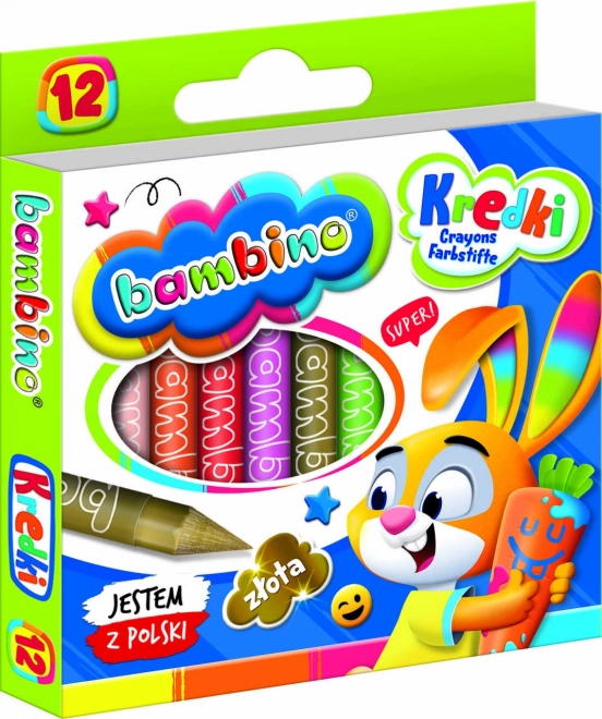 Crayons de cire graphites Bambino - 12 pièces
