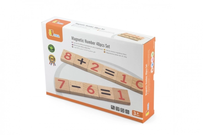 Nombres en bois magnétiques 40 pcs