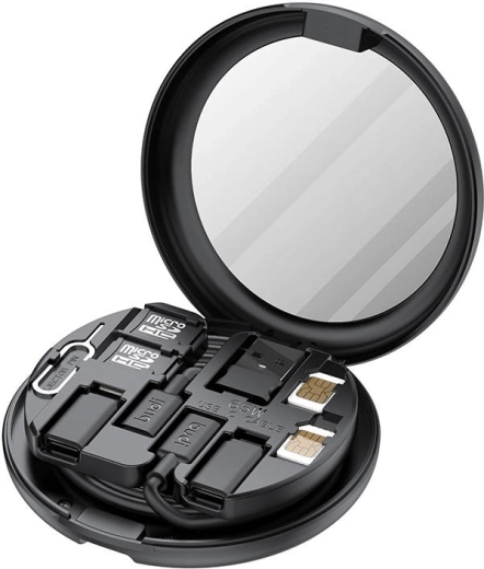 Organiseur 12‑en‑1 pour SIM, microSD et accessoires
