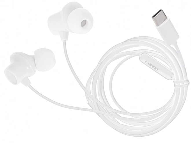 Écouteurs intra-auriculaires filaires blancs avec microphone type C EP42