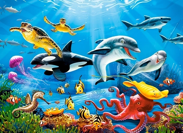 Puzzle 200 pièces – monde sous-marin tropical