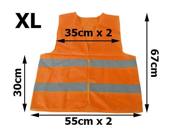 Gilet de signalisation réfléchissant orange XL