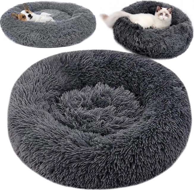 Panier douillet pour chats coussin moelleux pour canapé 80 cm – tmavě šedý