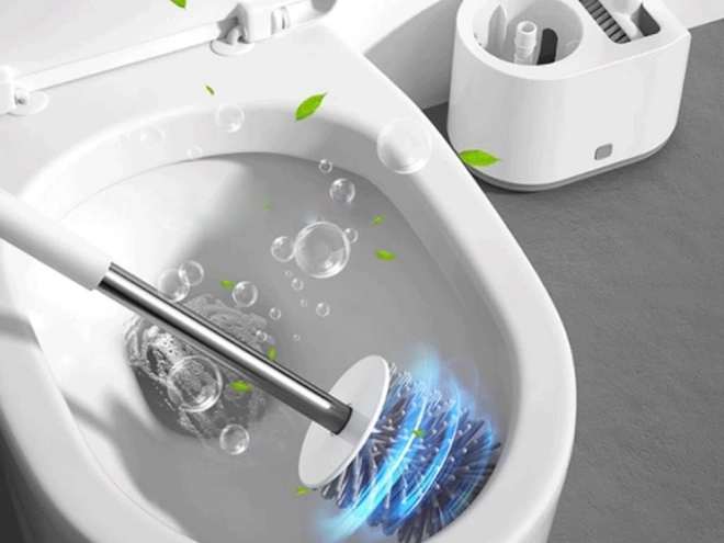 Brosse WC en silicone 2 en 1