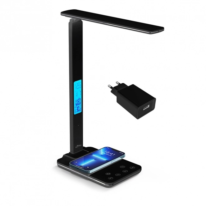 Lampe de table avec chargeur sans fil LEDITOU noir