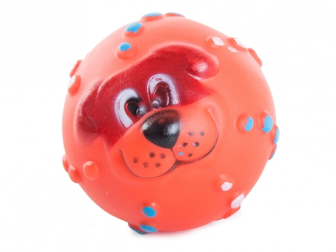 Balle à mâcher sifflante pour chiens en caoutchouc coloré