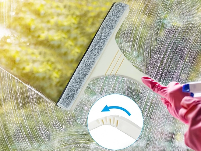 Brosse de nettoyage de fenêtres en microfibre avec longueur réglable