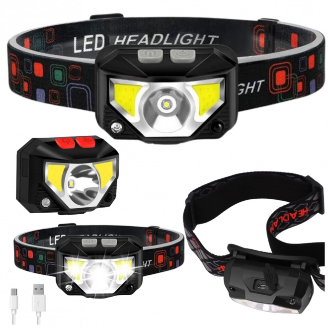 Lampe frontale LED avec capteur de mouvement