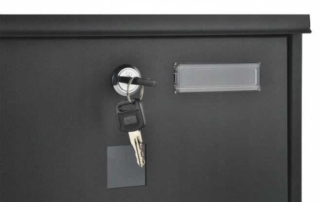 Boîte aux lettres en acier anthracite avec verrouillage