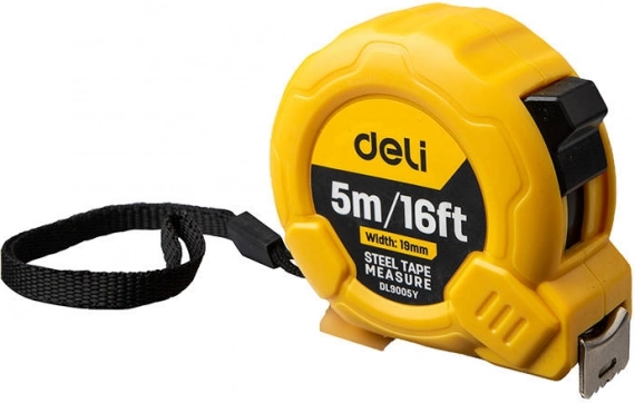 Mètre ruban Deli 5 m/19 mm jaune