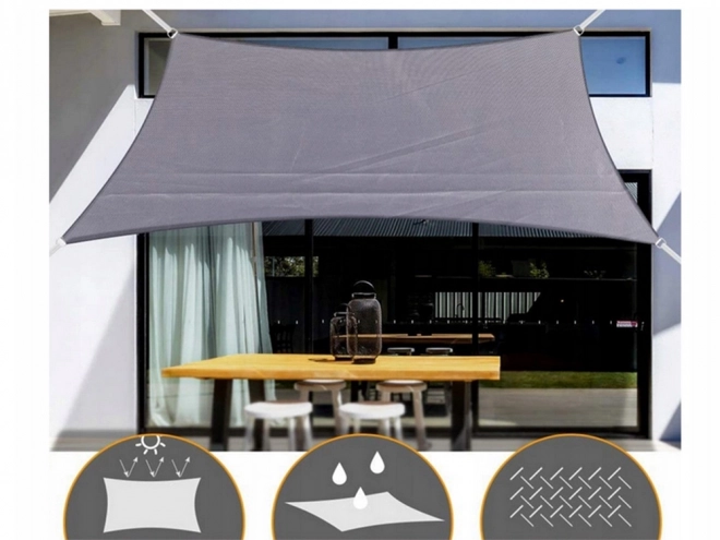 Bâche de jardin grise 4x3m