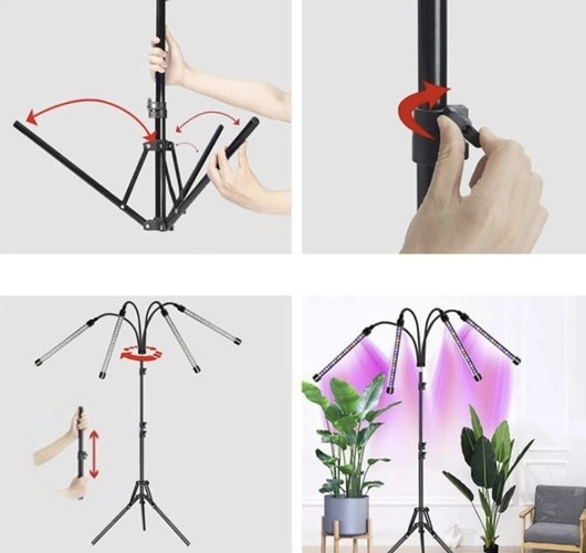 Lampe 20 LED 4 pcs. pour la croissance des plantes Gardlov 19388
