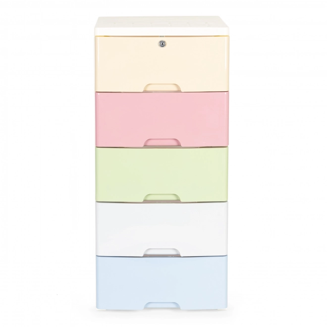 Organisateur d'armoire avec 5 tiroirs coulissants et pieds à roulettes