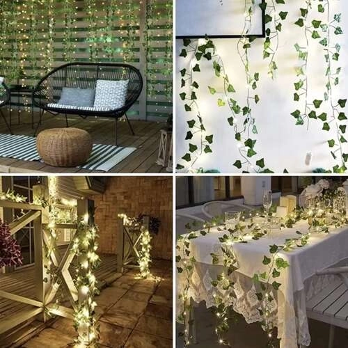 Lierre artificiel avec éclairage LED Gardlov