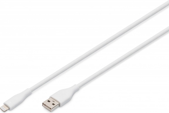 Câble blanc en silicone USB-A vers Lightning 2 m, MFI, 12 W