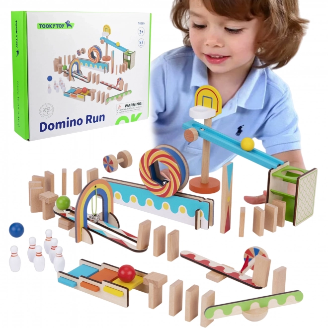 Blocs de construction en bois domino / puzzle domino Tooky Toy