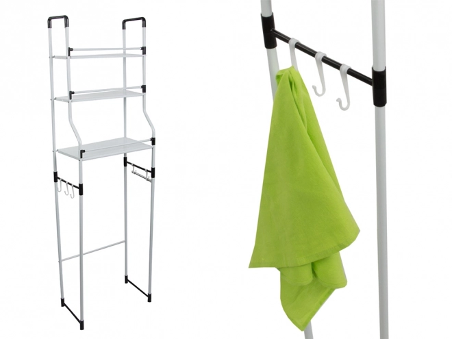 Étagère de salle de bain avec organiseur et trois étagères