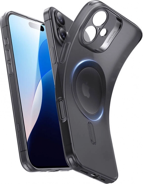 Coque transparente ESR Zero Clear Case HaloLock pour iPhone 16, noire