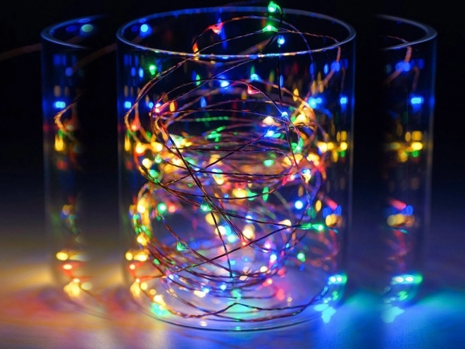 Guirlandes lumineuses LED multicolores de Noël avec piles 10m