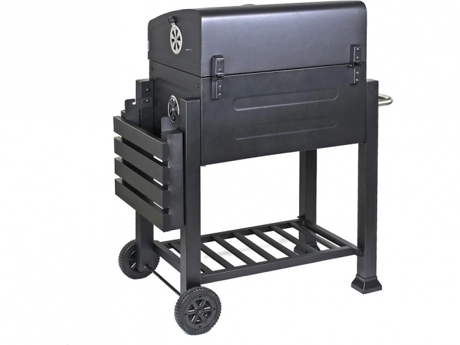Barbecue de jardin au charbon de bois avec deux grilles et thermomètre