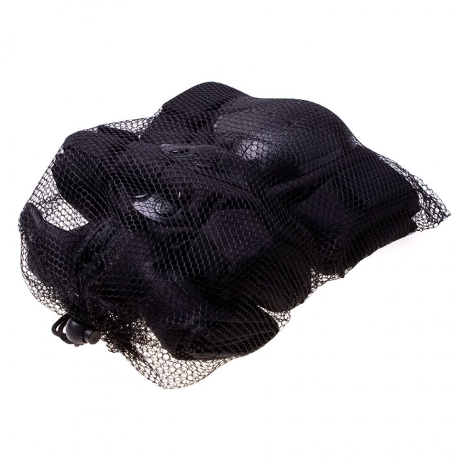 Casque + protections pour roller, skateboard, vélo - bleu et noir, taille M