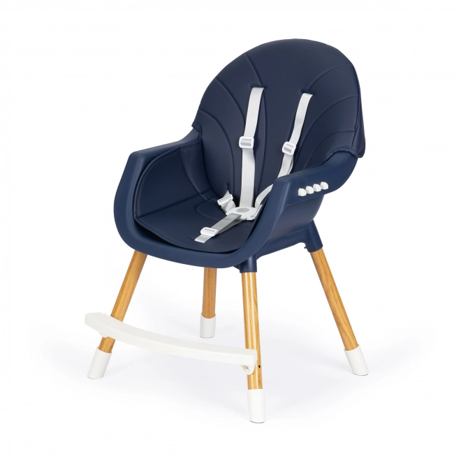 Chaise Haute Ecotoys 2-en-1 bleue