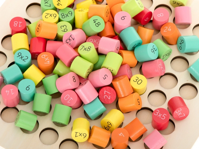 Table de multiplication éducative en bois