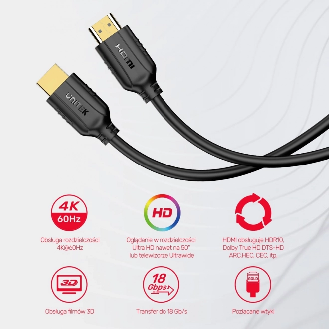Câble HDMI Unitek 20m 4K 60Hz