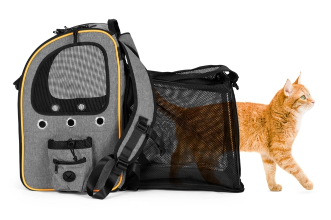 Grand, résistant, sac à dos pliable pour le transport de chats et de chiens