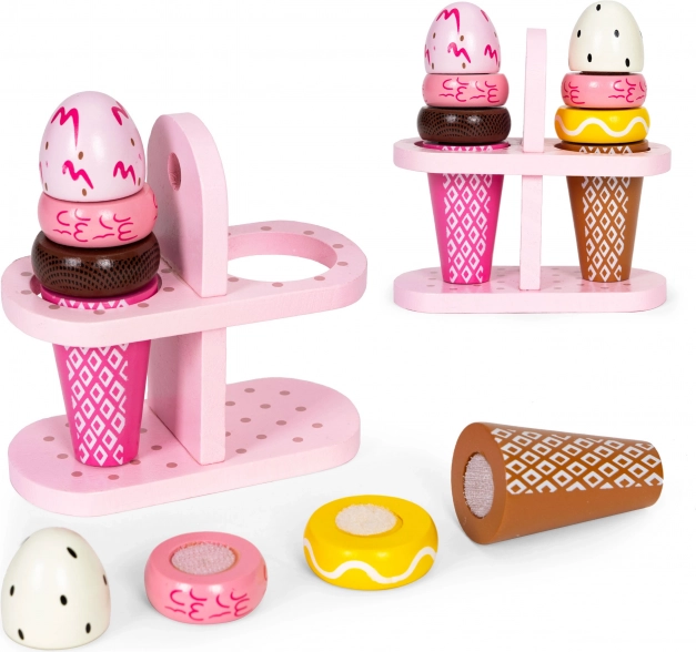 Ensemble de Glaces en Bois pour Enfants - 9 Éléments