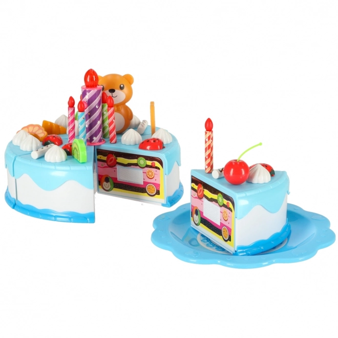 Gâteau d'anniversaire bleu - 80 pièces