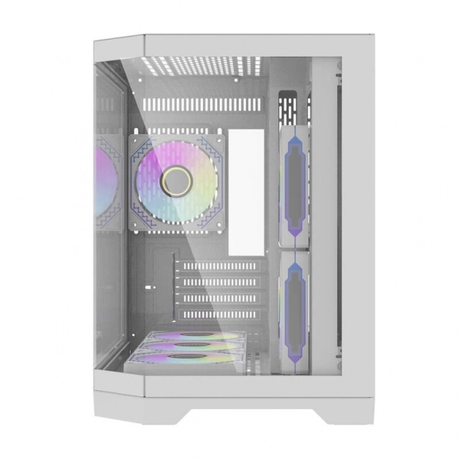 Boîtier d'ordinateur Darflash FT418 + 6 ventilateurs aRGB (blanc)