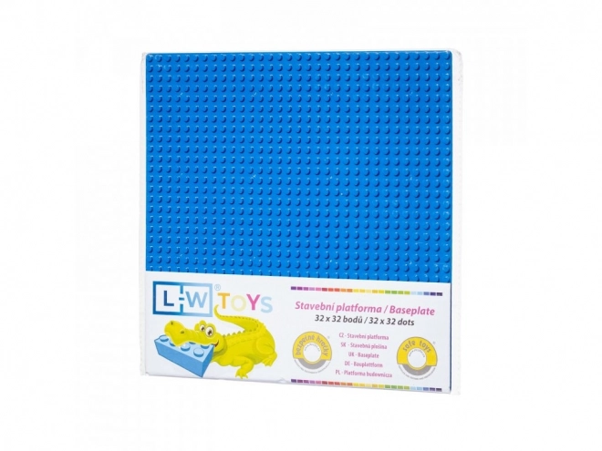 L-W Toys Plaque de base 32x32 bleue