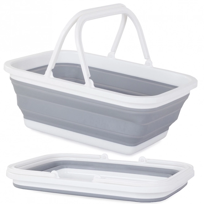 Panier d'achat pliable en silicone avec poignées