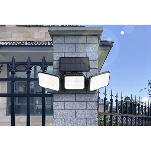Lampe de jardin solaire 180 LED avec détecteur de mouvement et crépusculaire