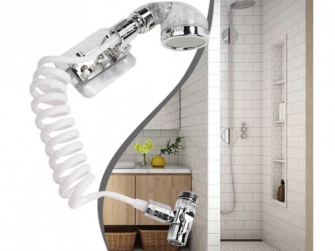 Pomme de douche universelle avec robinetterie de salle de bain