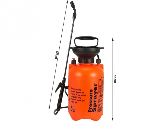 Pulvérisateur de jardin manuel à pression avec longue lance 5 l
