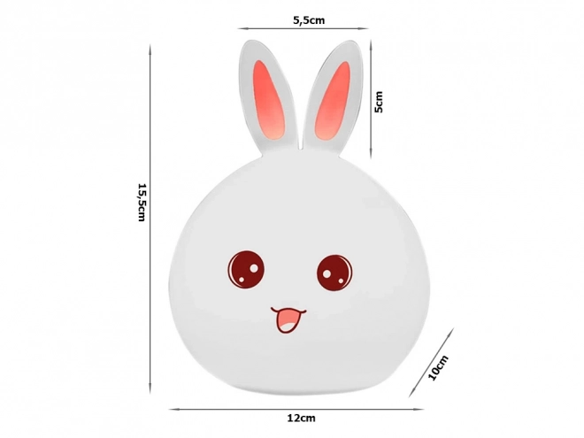 Lampe de nuit LED en silicone pour enfants en forme de lapin