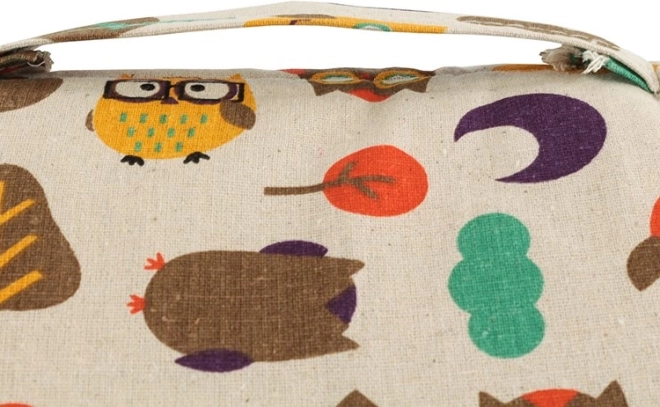 Matériau résistant avec motif de petites chouettes