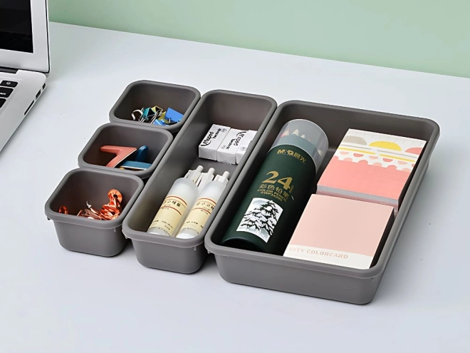 Ensemble d'organisateurs en plastique pour tiroirs 8 pcs
