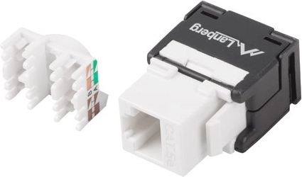Module keystone RJ45 UTP cat. 5e sans outil, 180° pour boîte d’installation